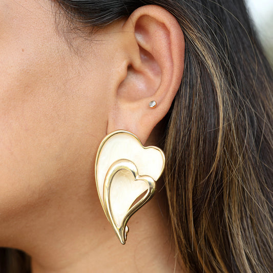 MOP Heart Studs