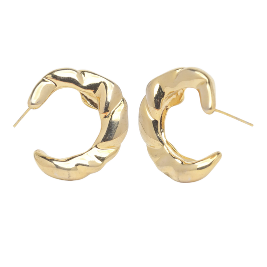 Statement C Shape Stud Earrings