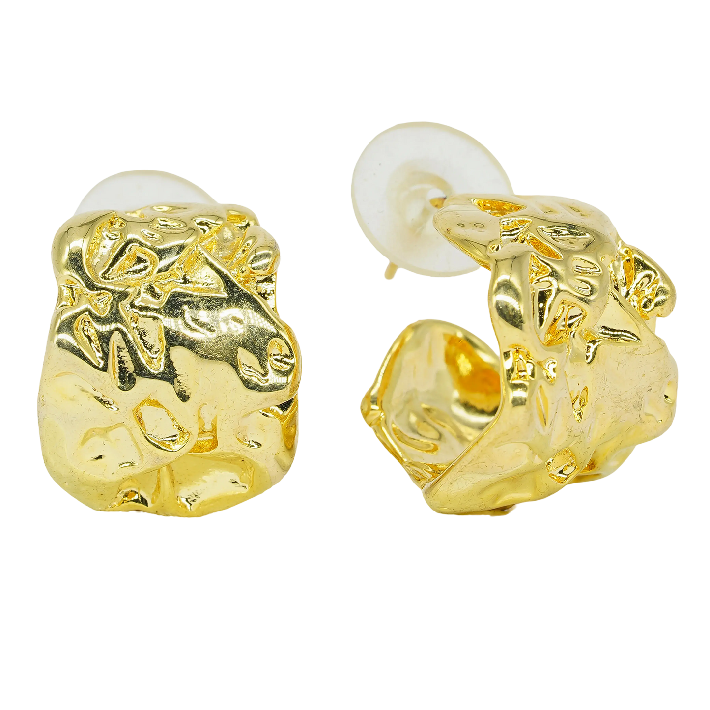 Chunky Hoop Earrings - Gold