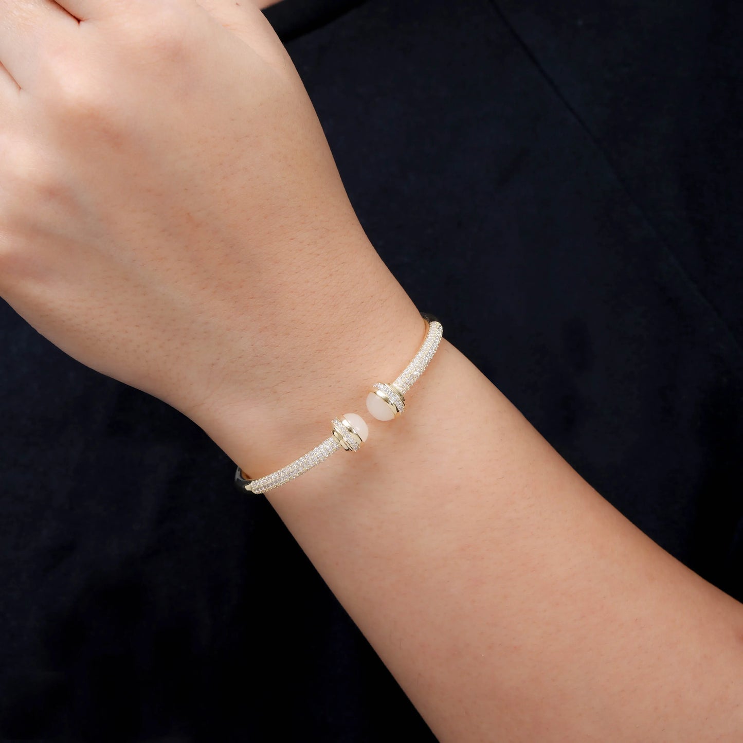 Mia Bangle with Cz - Gold