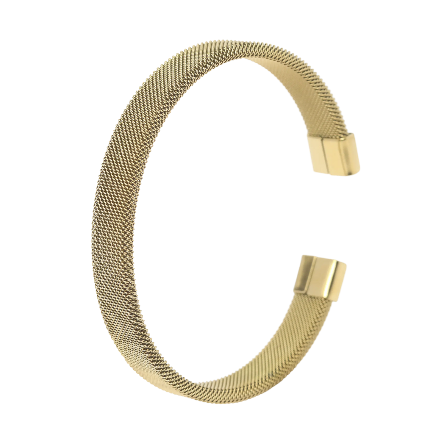 Mesh Cuff Bangle - Gold