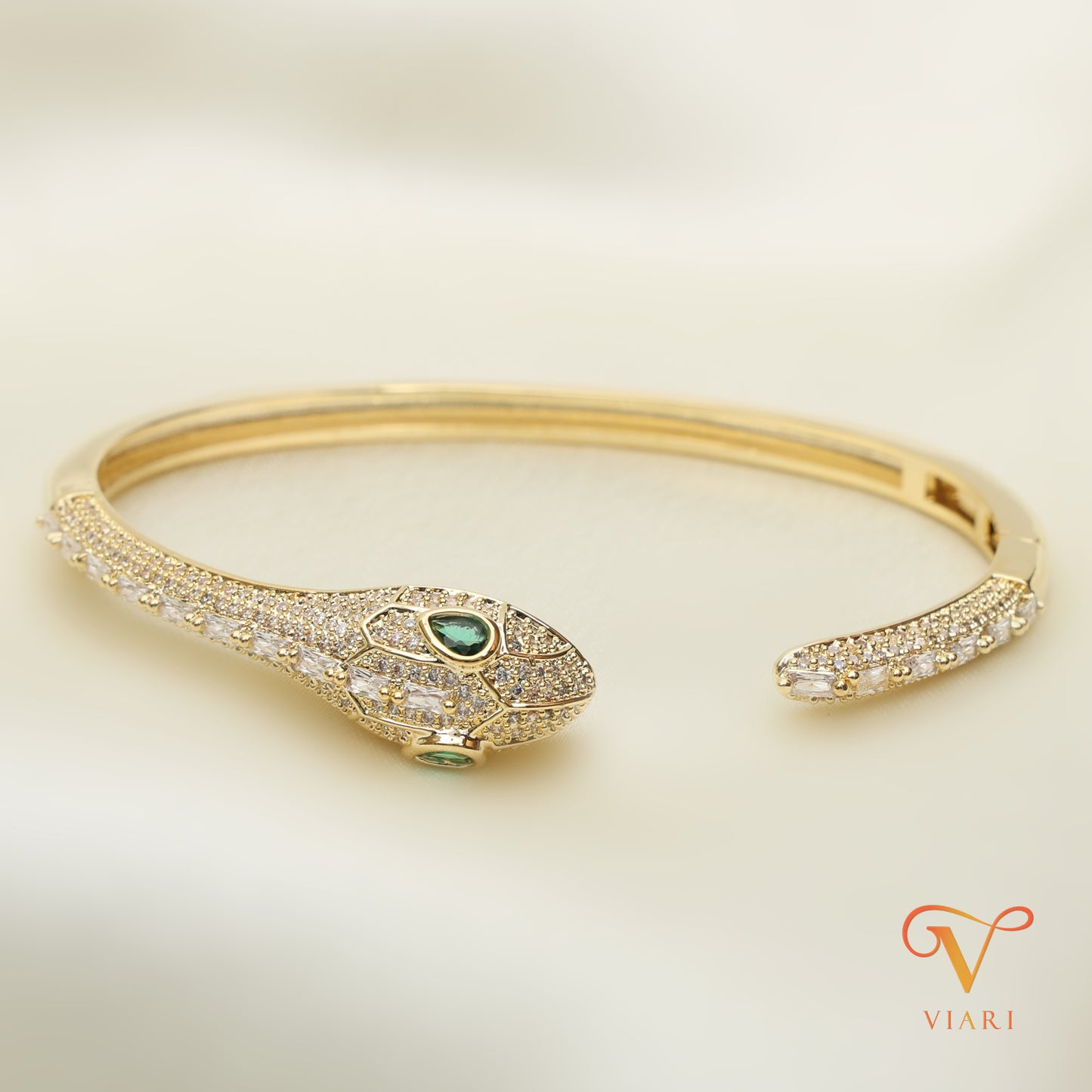 Serpent Bangle with Cz