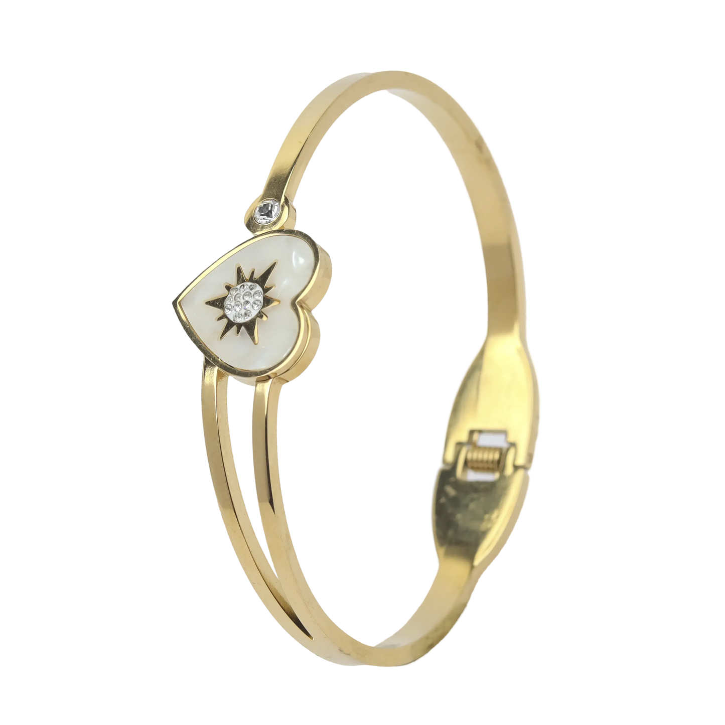 Mother of Pearl Heart Bangle