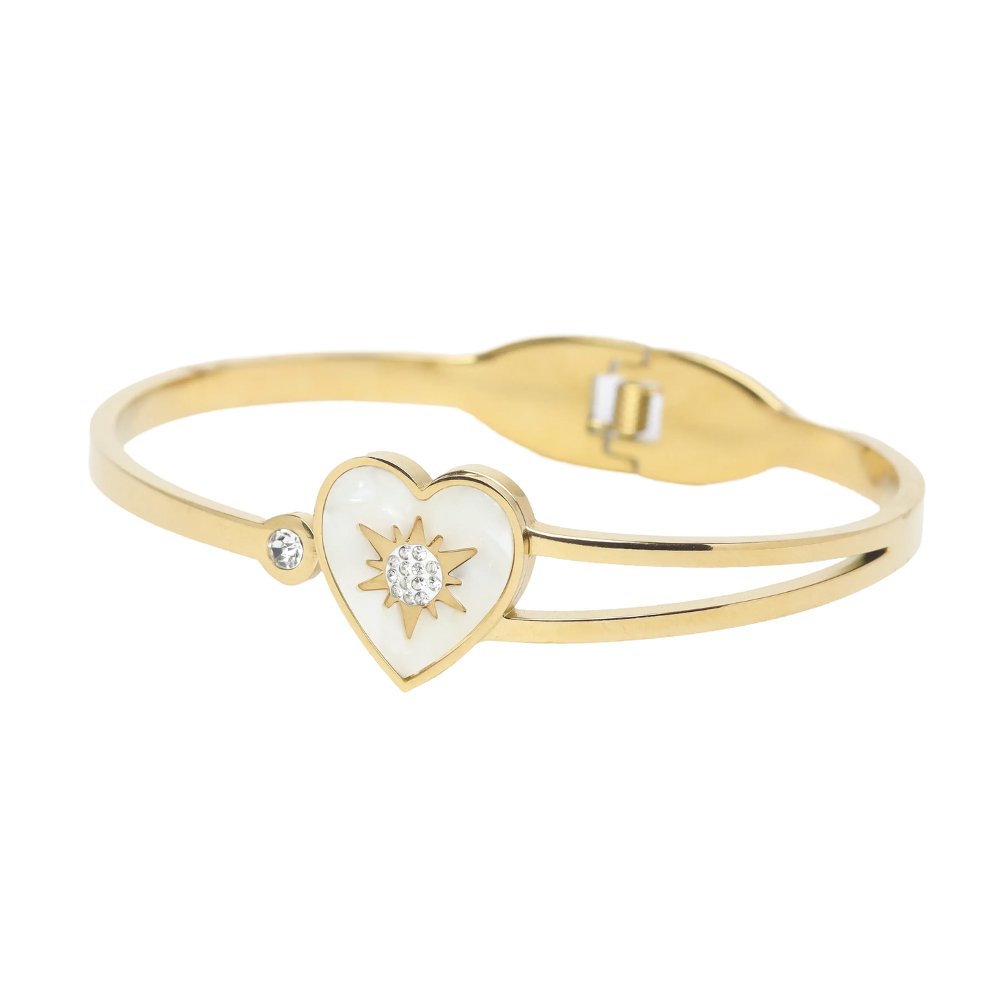 Mother of Pearl Heart Bangle
