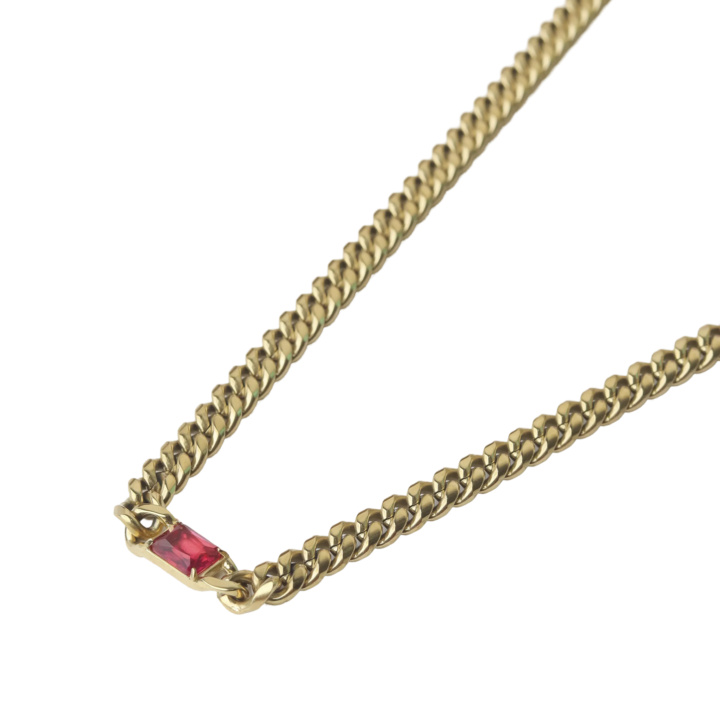 Red Stone Link Chain