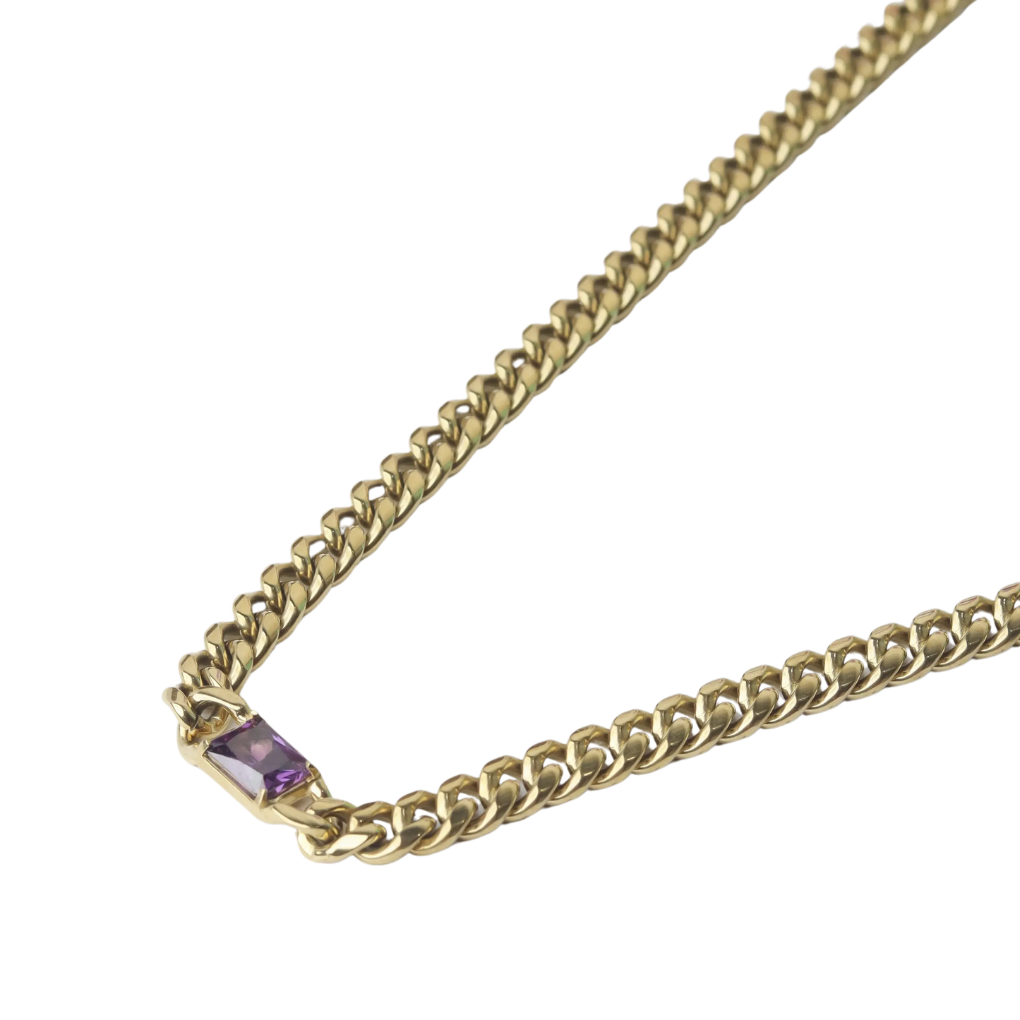 Purple Stone Link Chain