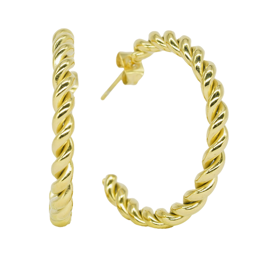 Rope Hoop Earrings Thin