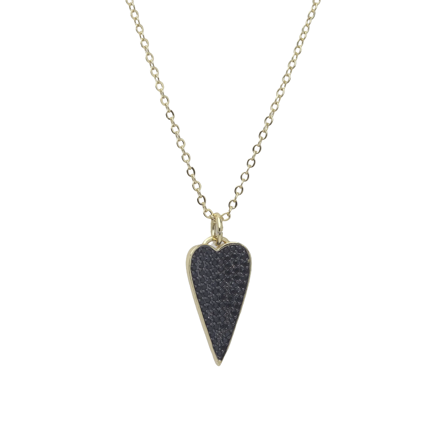 Black Heart Drop Chain