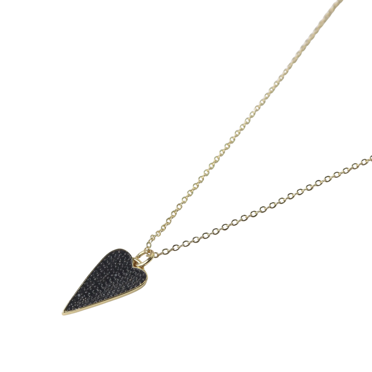 Black Heart Drop Chain