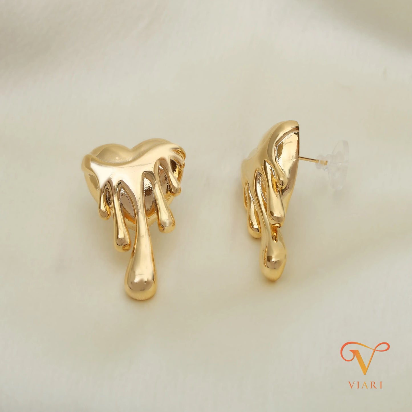 Drip Heart Studs