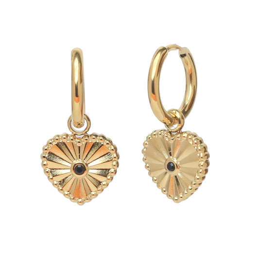 Heart Huggie Earrings