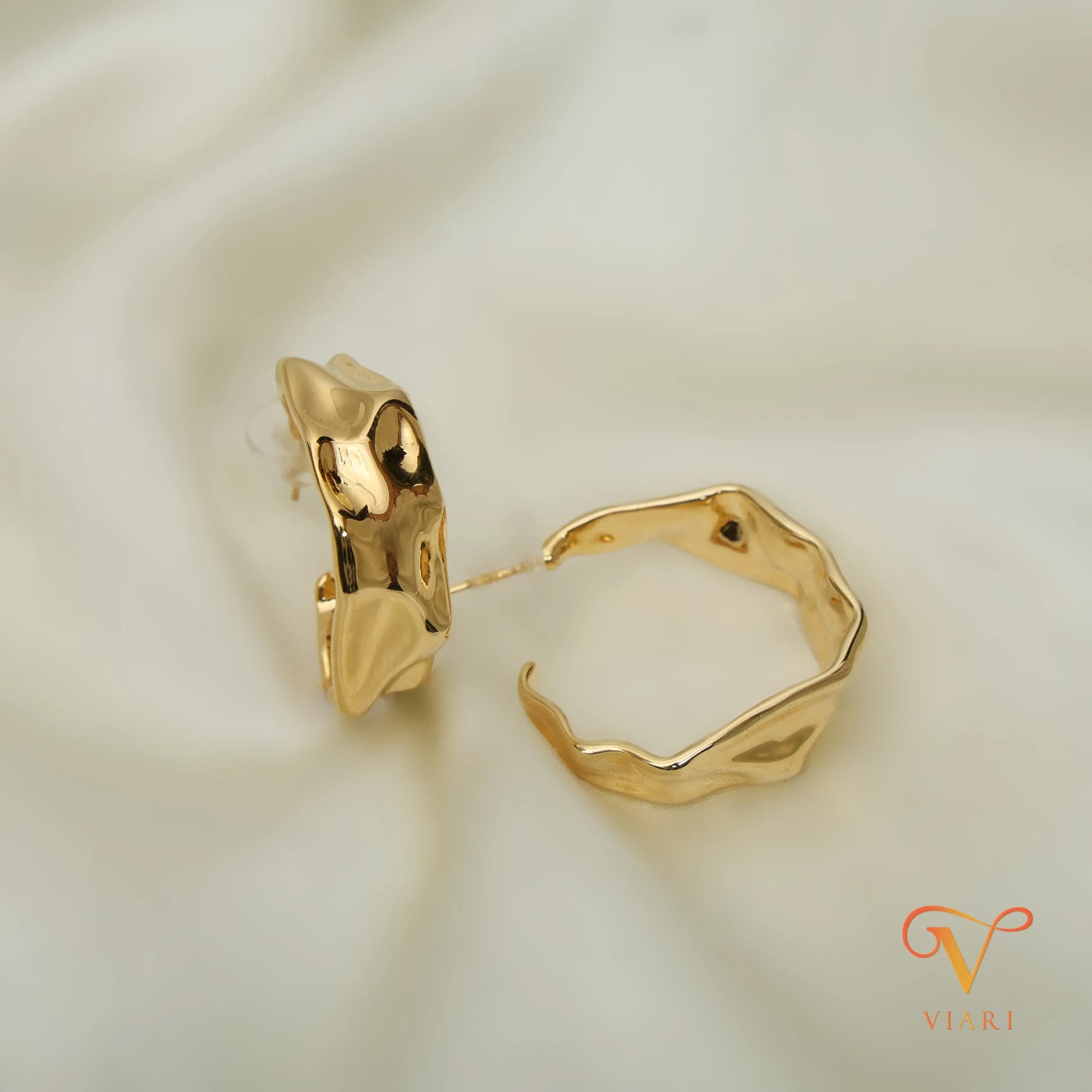 Hammered Hoop Earrings