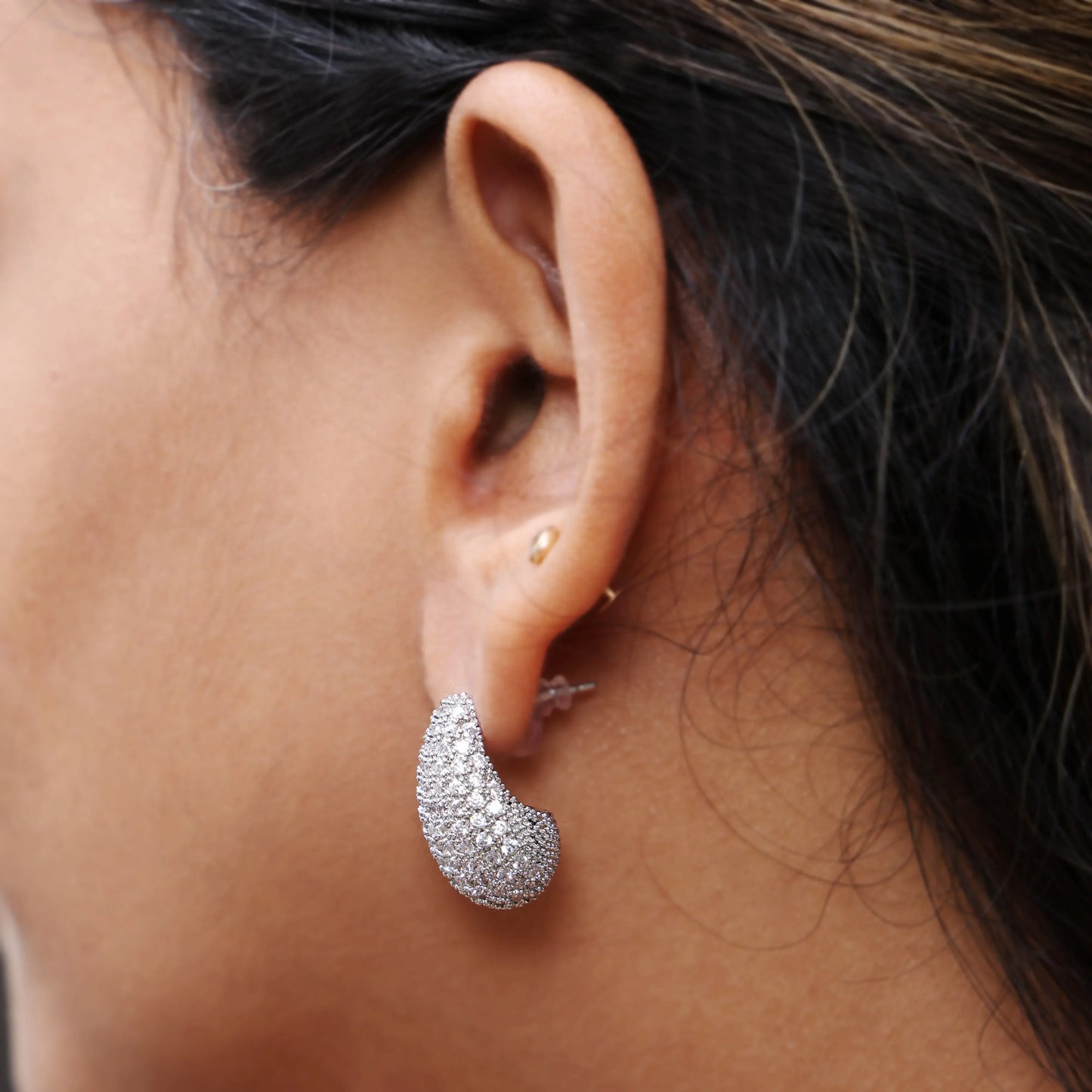 Cz Drop Stud Earrings
