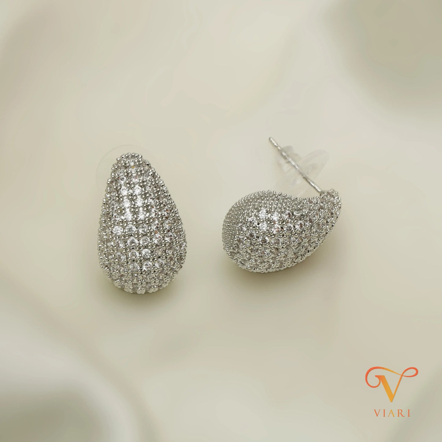 Cz Drop Stud Earrings