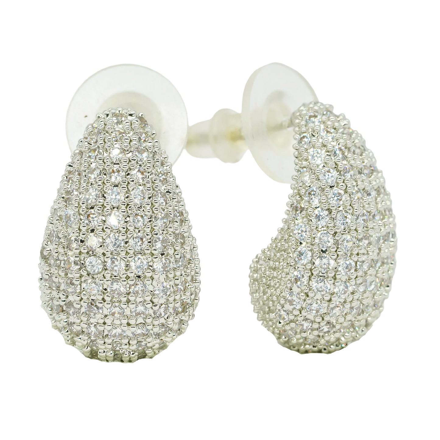 Cz Drop Stud Earrings