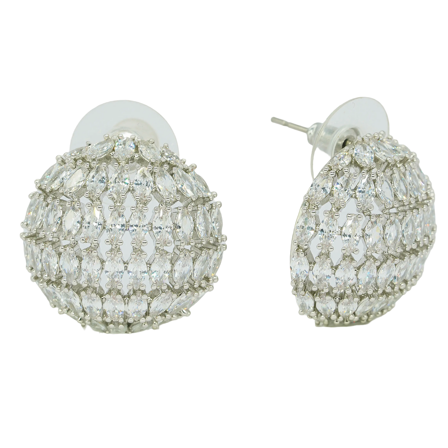 Cz Round Stud Earrings