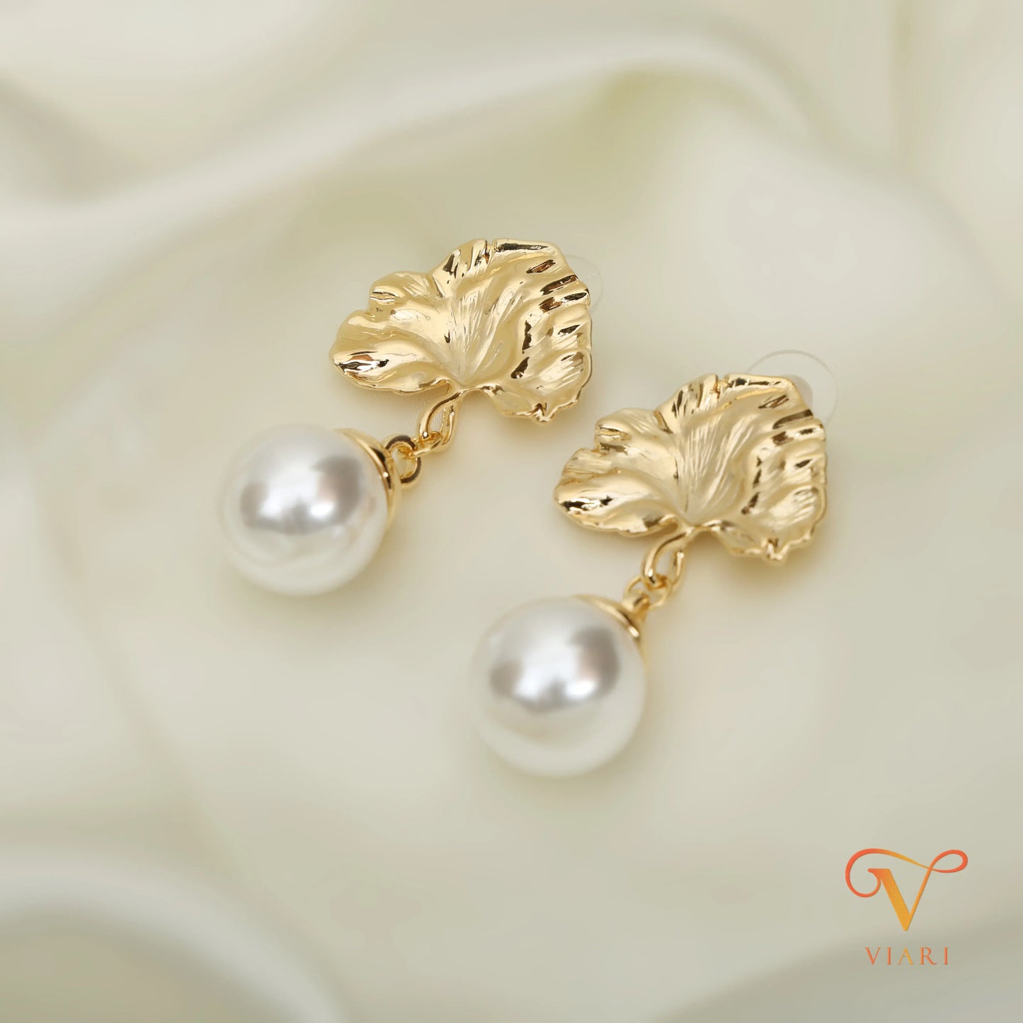 Statement earrings with Pearl Danglers