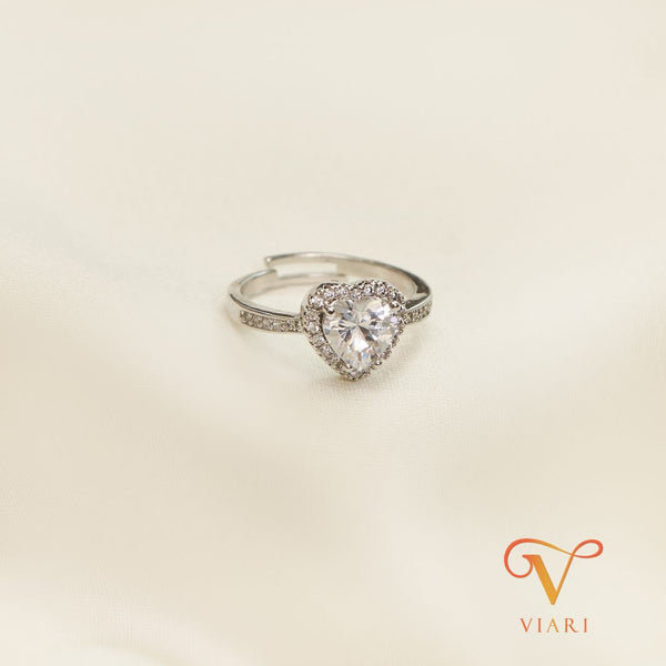 Elegant Heart Diamond Ring