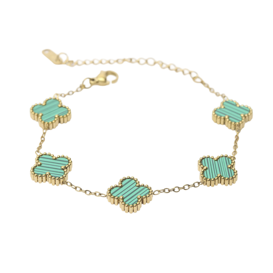 Clover Leaf Bracelet - Green